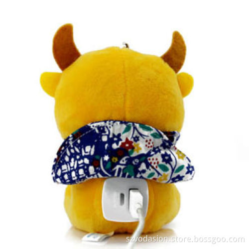 Golden Color Wholesale Power Bank, 5,200mAh with New Fashion Cartoon Design